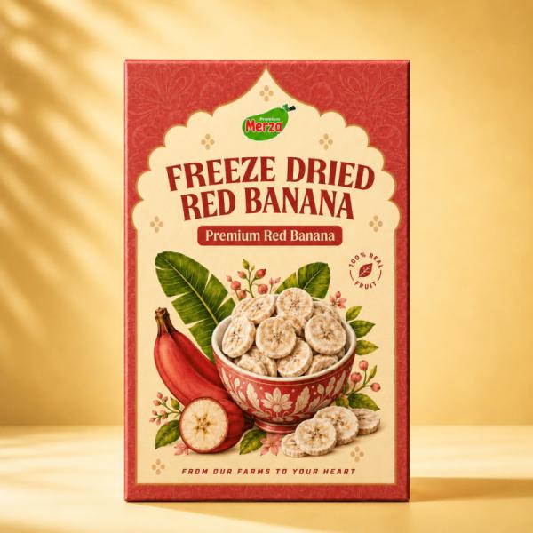 Merza Premium Freeze-Dried Red Banana Chips