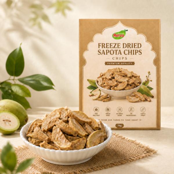 Merza Premium Freeze-Dried Sapota Chips